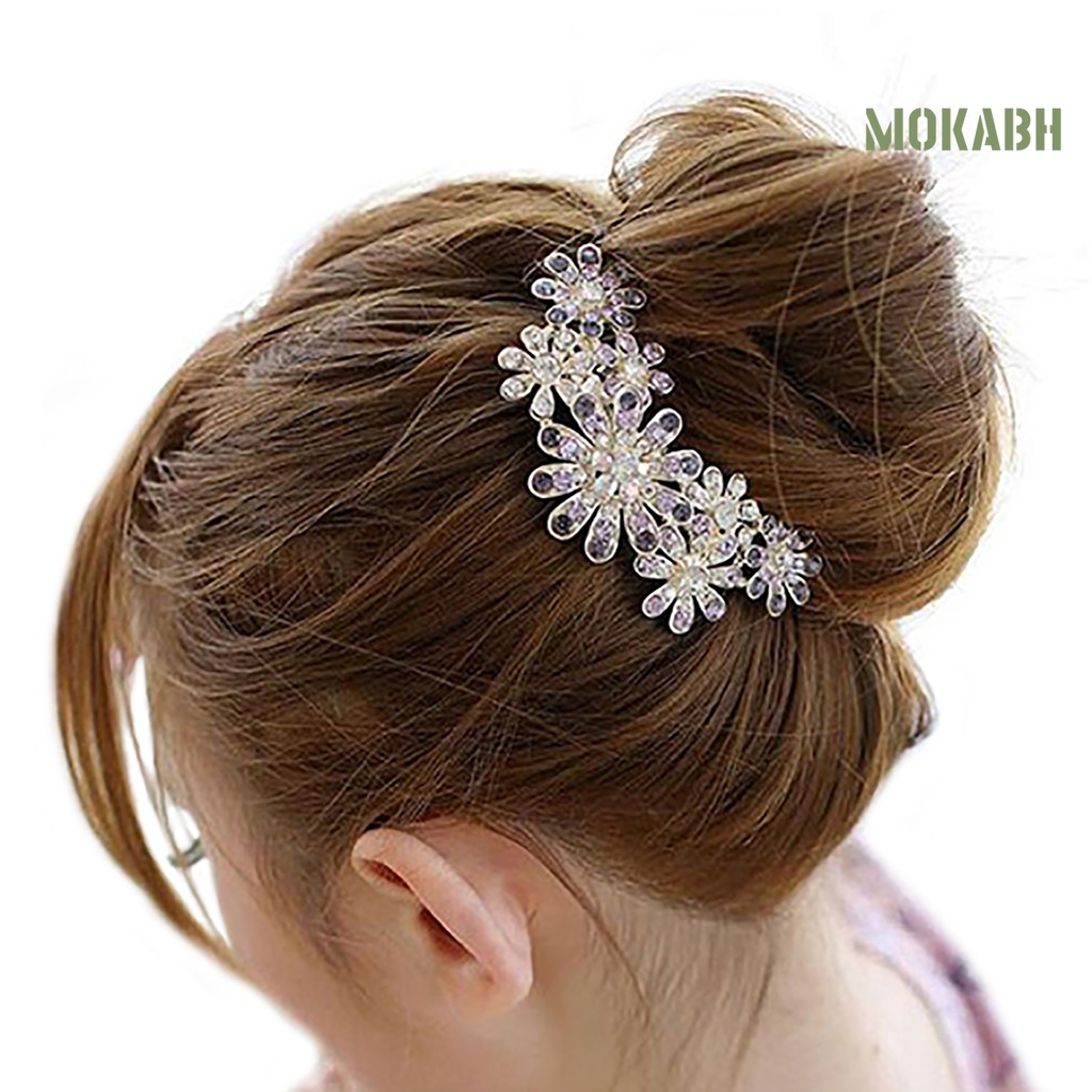 Kẹp Tóc Hình Hoa Đính Đá Lấp Lánh Thời Trang Cho Nữ