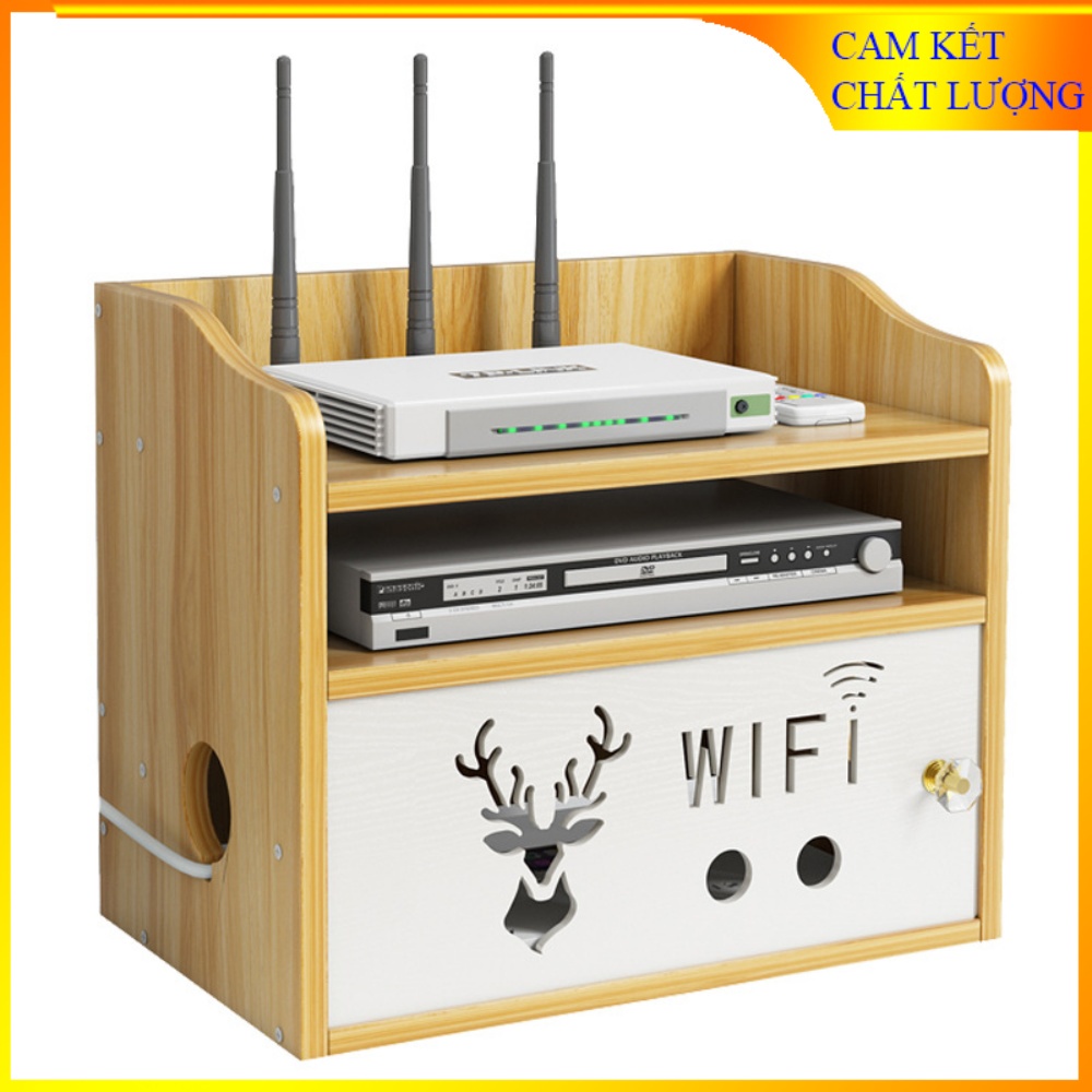 ❃Kệ hộp wifi bộ định tuyến đa năng JL05 để bàn bằng gỗ tiện lợi và đẹp
