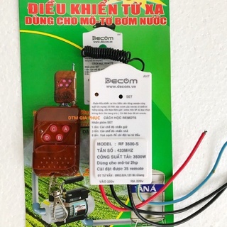 Ổ CẮM ĐIÊU KHIỂN TỪ XA 3500W CHO MOTOR MÁY BƠM NƯỚC 30-50M
