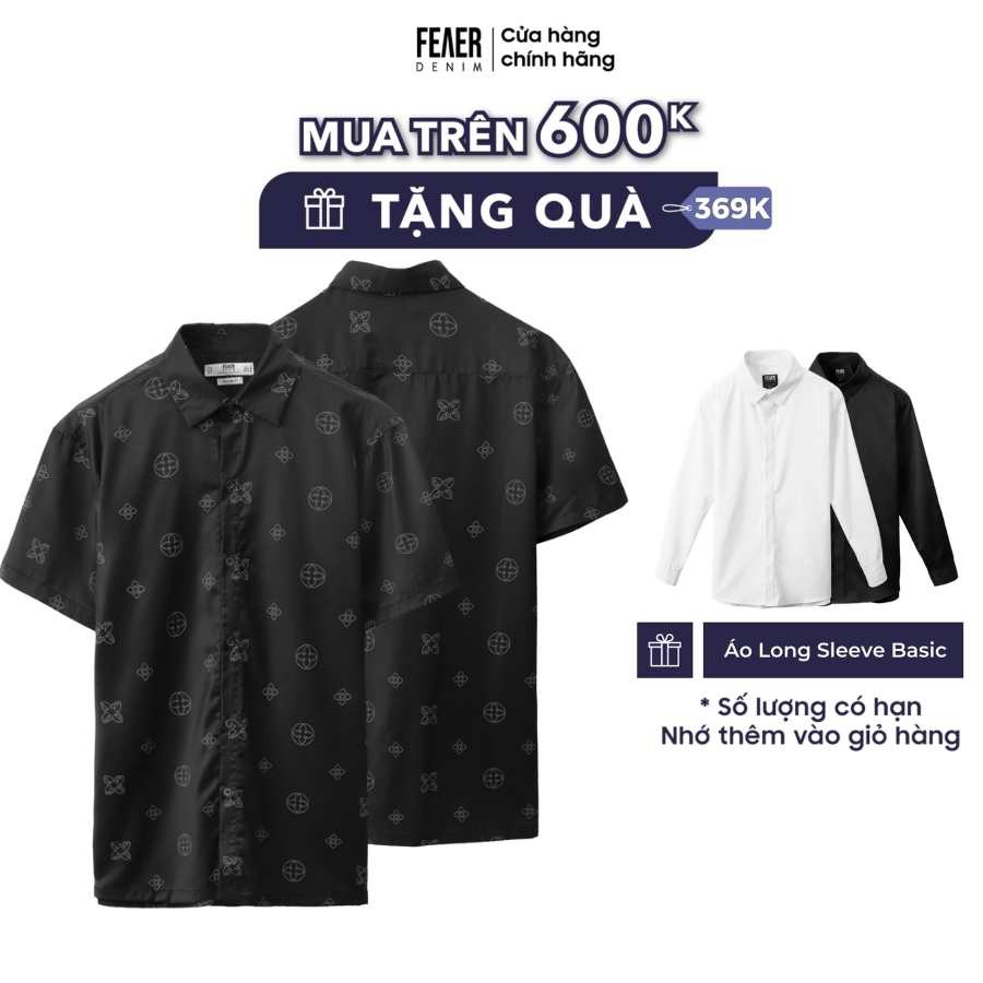 Áo sơ mi nam FEAER DENIM chất thoáng khi nhẹ thoải mái vải lụa MONOGRAM | BigBuy360 - bigbuy360.vn