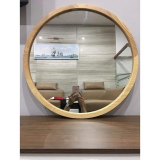 💎 GƯƠNG TRÒN GỖ SỒI TỰ NHIÊN KHÔNG QUAI 💎