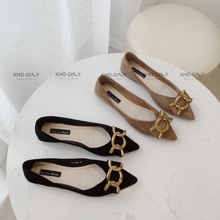 Giày Bupbe nhọn ngang xích G0216