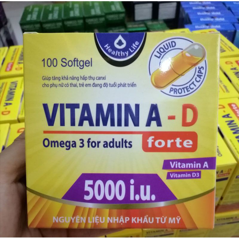 Viên uống vitamin AD bổ sung vitamin giúp giảm khô mắt | Thế Giới Skin Care