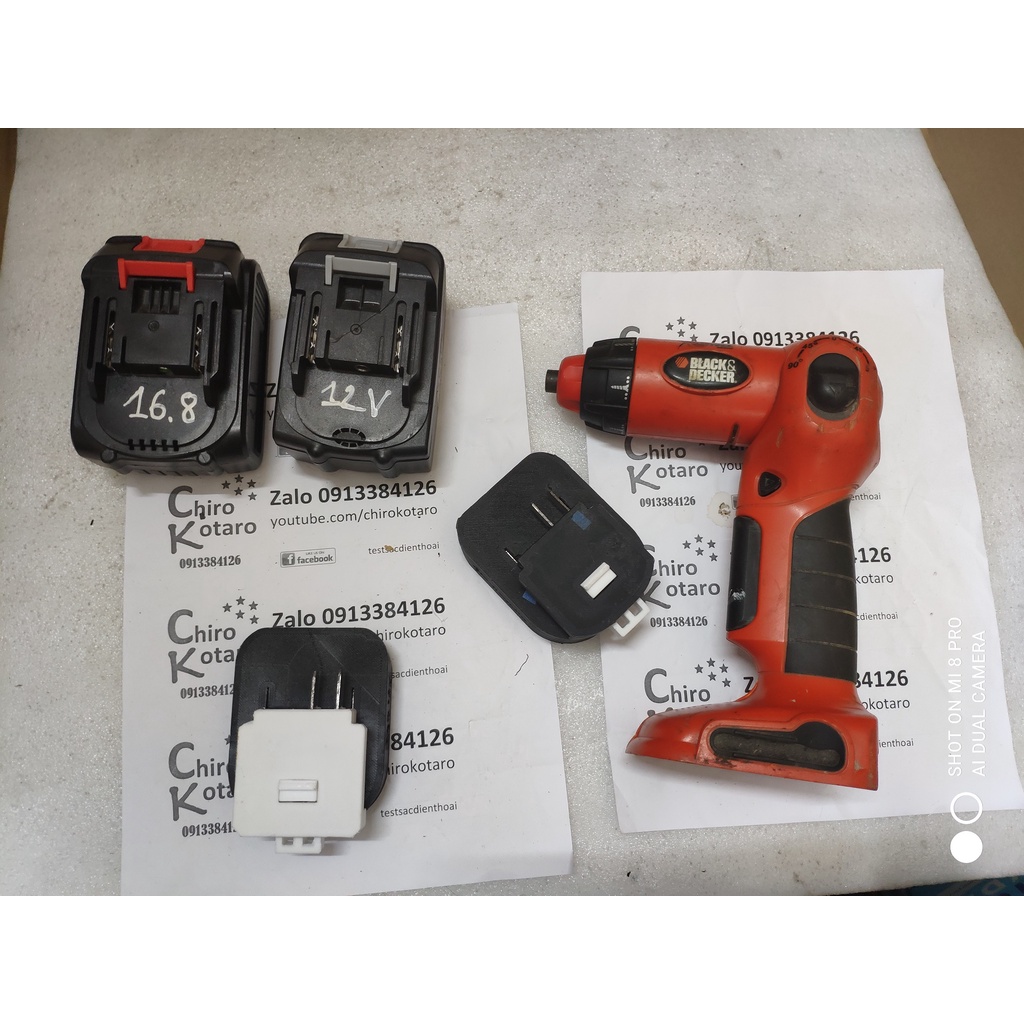 Đế chuyển pin cho máy Black Decker 12V NiCD dạng cài sang dùng hộp pin Makita LXT cài 12V 14V