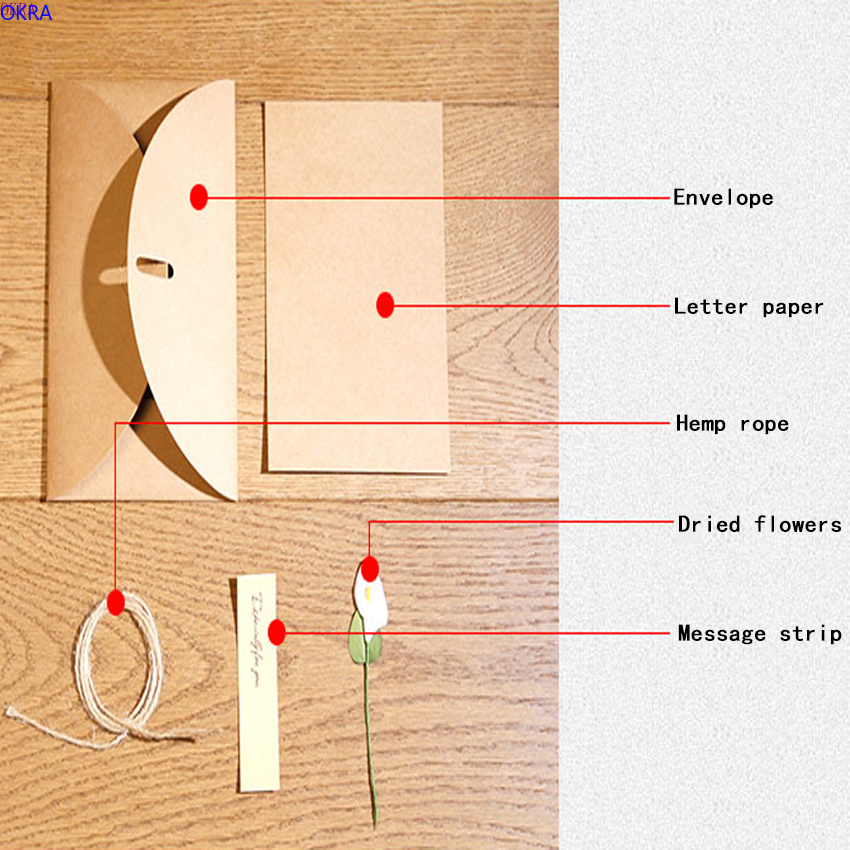 Thiệp Chúc Mừng Trang Trí Hoa Khô Thủ Công Đẹp Mắt DIY