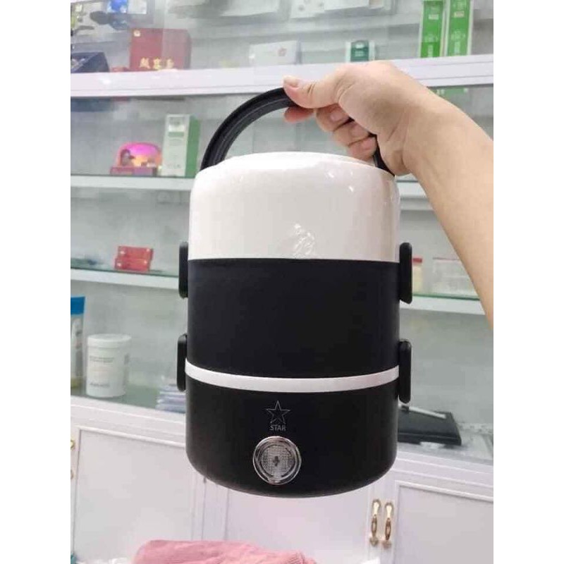 CĂP LÔNG GIỮ NHIỆT CẮM ĐIỆN INOX 3 TẦNG. 🌻Hộp cơm hâm nóng 3 tầng inox cao cấp có cắm điện hâm nóng.🌻Hộp cơm tiện lợi