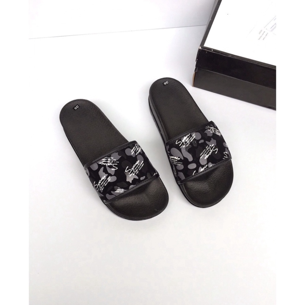 Dép Quai Ngang Nữ Đế Cao 4cm Chữ thêu UOO , Dép thời trang nữ phong cách thời thượng HOT - Hàng Loại 1 Ladystore