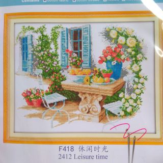 [ Mẫu độc] Tranh thêu chữ thập gốc nhà hoa