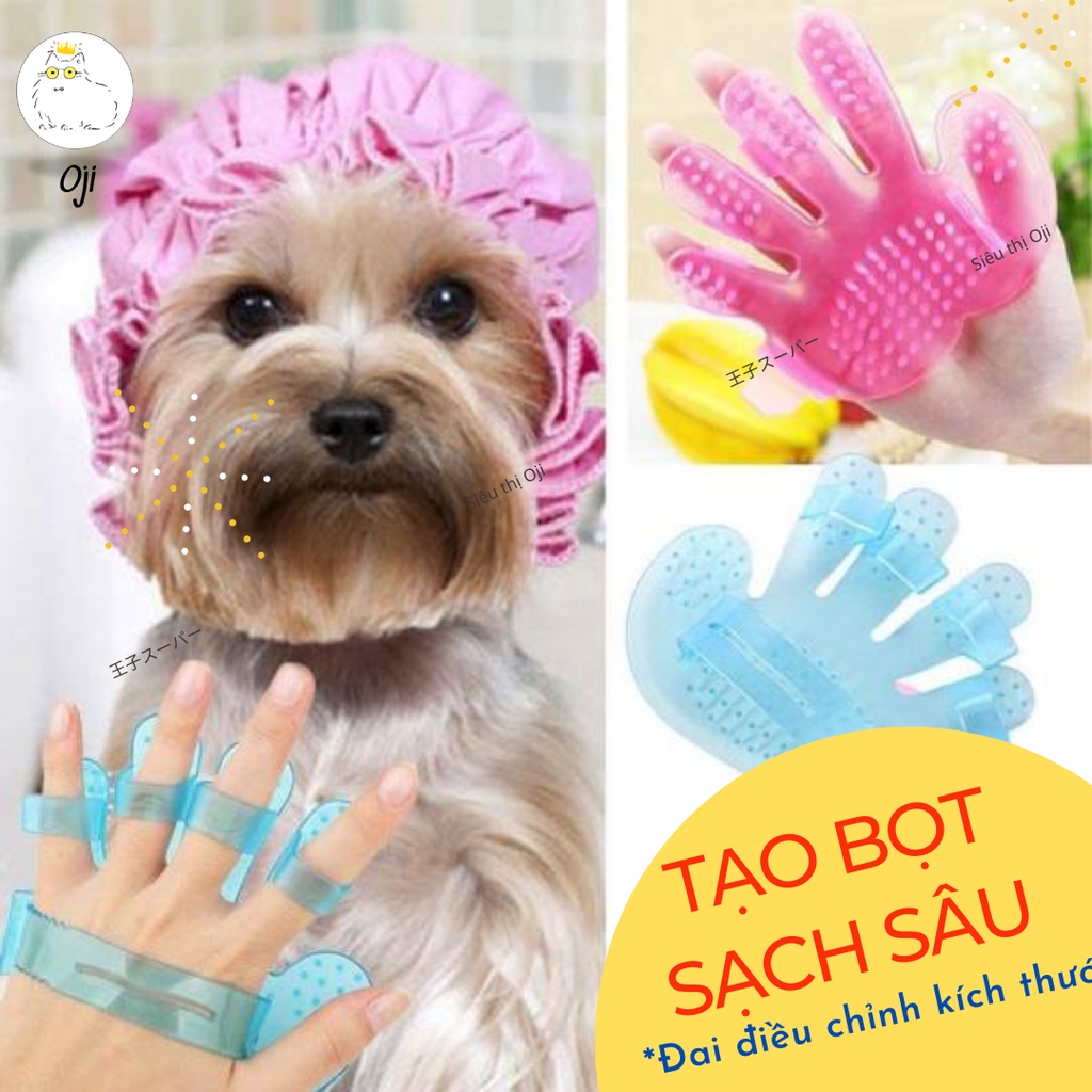 Bàn Chải Tắm Chó Mèo Tạo Bọt Sạch Sâu