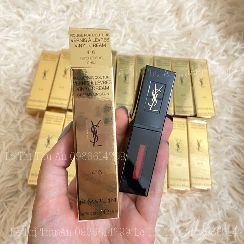 Son Ysl Vinyl Lip Cream 416, 407, 08, 211 Psychedelic Chili HÀNG CÓ SẴN.