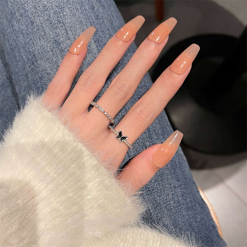 Nhẫn Hợp Kim Hình Bướm Đính Đá Thời Trang