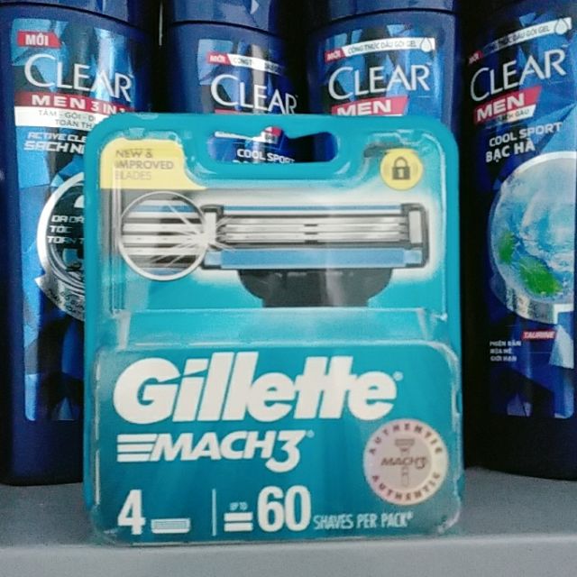 Hộp 4 lưỡi cạo Gillette Mach3