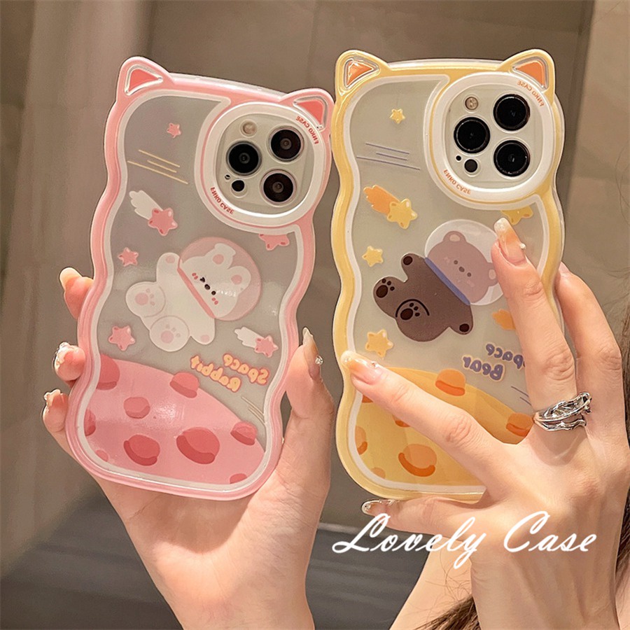 IPhone 14 13 12 11 Pro Max X XR Xs Max 8 7 6 6s Plus SE 2020Ốp Điện Thoại Mềm Trong Suốt In Hình Gấu Hoạt Hình Cho