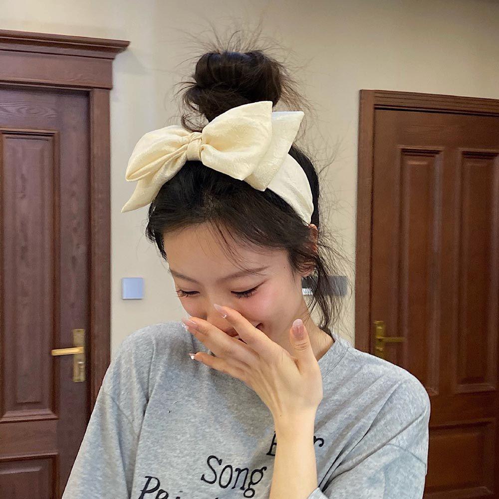 Băng Đô Cài Tóc Bản Rộng Màu Sắc Ngọt Ngào Chống Trượt Thời Trang Cho Nữ