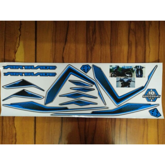Bộ tem Airblade 2018 màu xanh hàng thiết kế