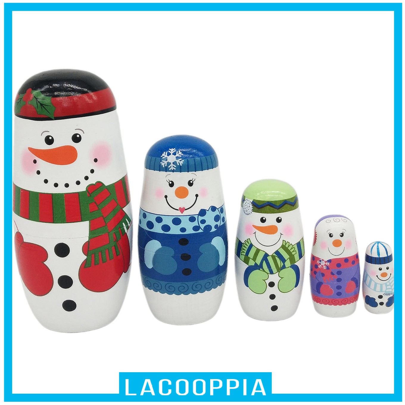 Bộ 5 Búp Bê Matryoshka Nga Matrioska Babushka Bằng Gỗ