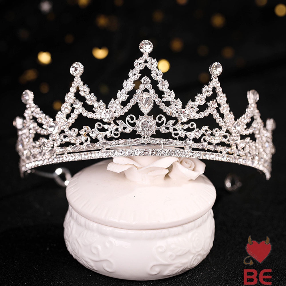 Vương miện cài tóc YADORNOS đính đá lấp lánh sang trọng kích thước 12.00x12.00x5.60cm dành cho cô dâu