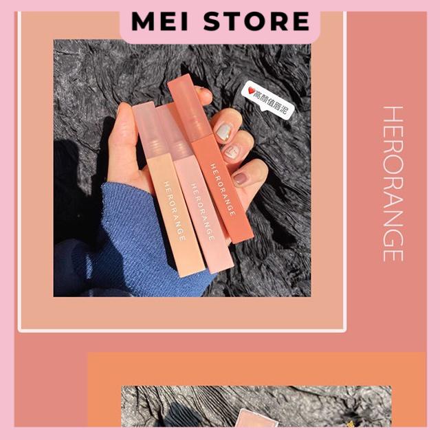 Son Kem Herorange Color Màu Nhung Sương Lì Mịn 2.2g