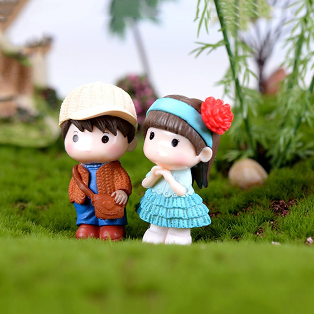 Set 8 Tượng Cặp Đôi Mini Dễ Thương Trang Trí Vườn Nhà Búp Bê