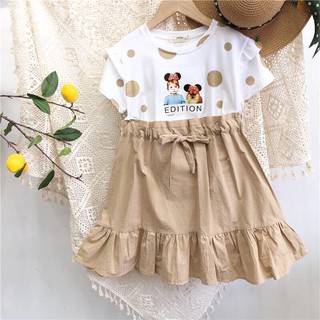váy chấm bi mickey bé gái sz đại