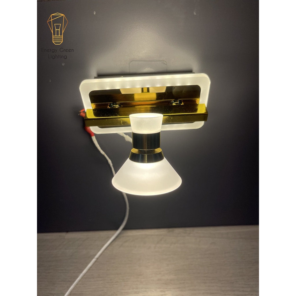 Đèn soi tranh - Đèn rọi gương Energy Green Lighting Led 1 Đèn chiếu sáng 7475-1 - Điều chỉnh góc chiếu - 3 Chế độ ánh sá