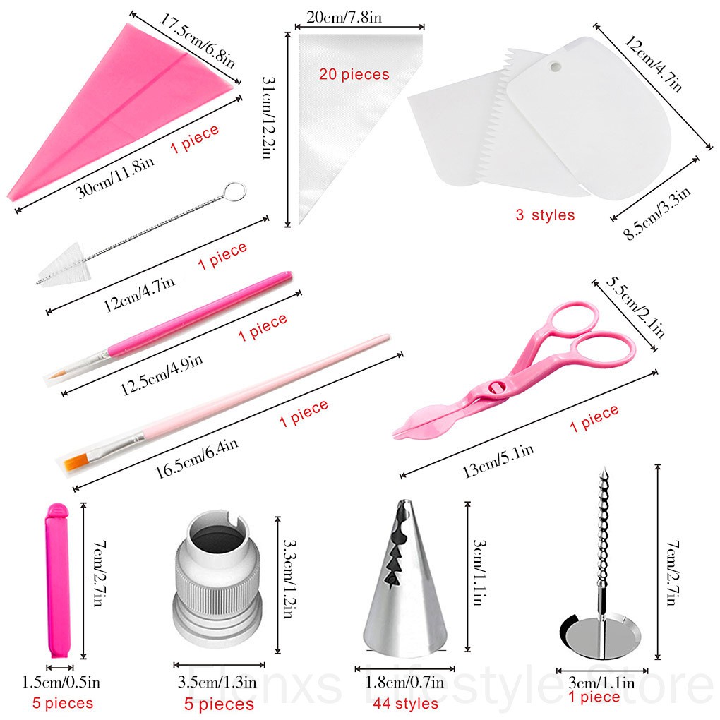 Bộ 83 đầu bắt bông kem tiện dụng cho trang trí bánh