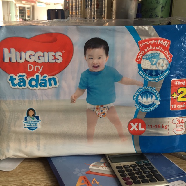 Bỉm huggies dán XL36 miếng dành cho trẻ 11-16kg