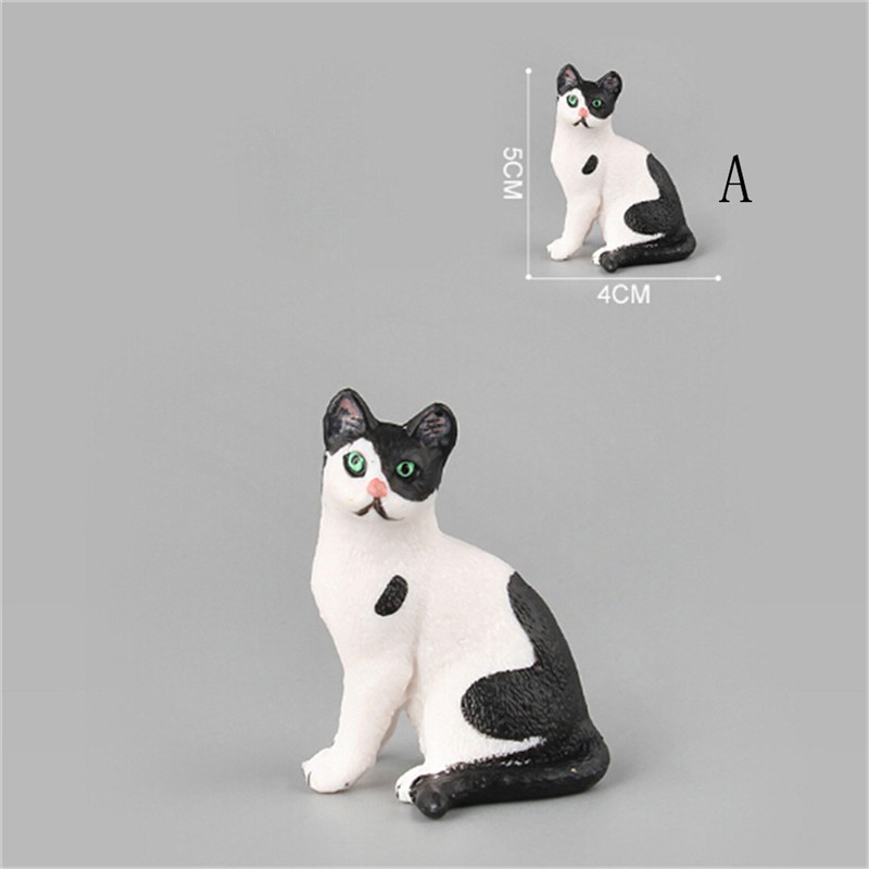 ღBLIღ Farm Simulation Mini Cat Animal Model Plastic Figures Decoration Kids Gift Toy [FS]