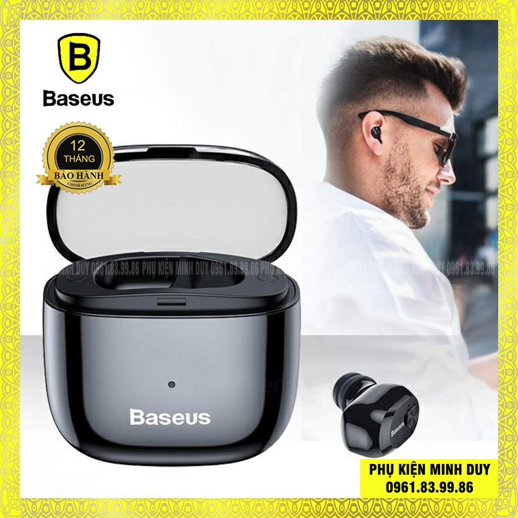 Tai nghe Bluetooth Baseus Encok Wireless Earphone A03 (Bluetooth V5.0, Voice Assitant, Charging Case, Waterproof)