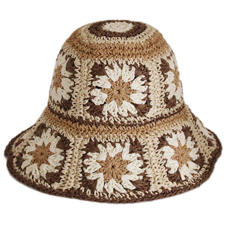 Nón Tai Bèo Đan Cói Đính Hoa Xinh Xắn Cho Bạn Bè