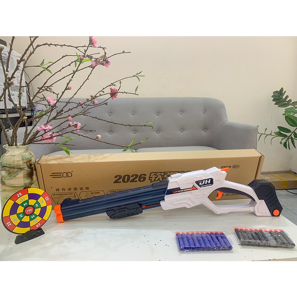 (XẢ KHO)SUNG NERF S686 TẶNG KÈM 20 QUE XỐP