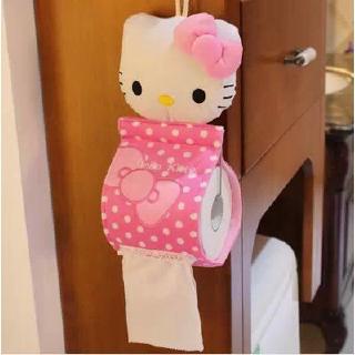 【BÁN BUÔN】Hộp vải đựng khăn giấy hình Hello Kitty