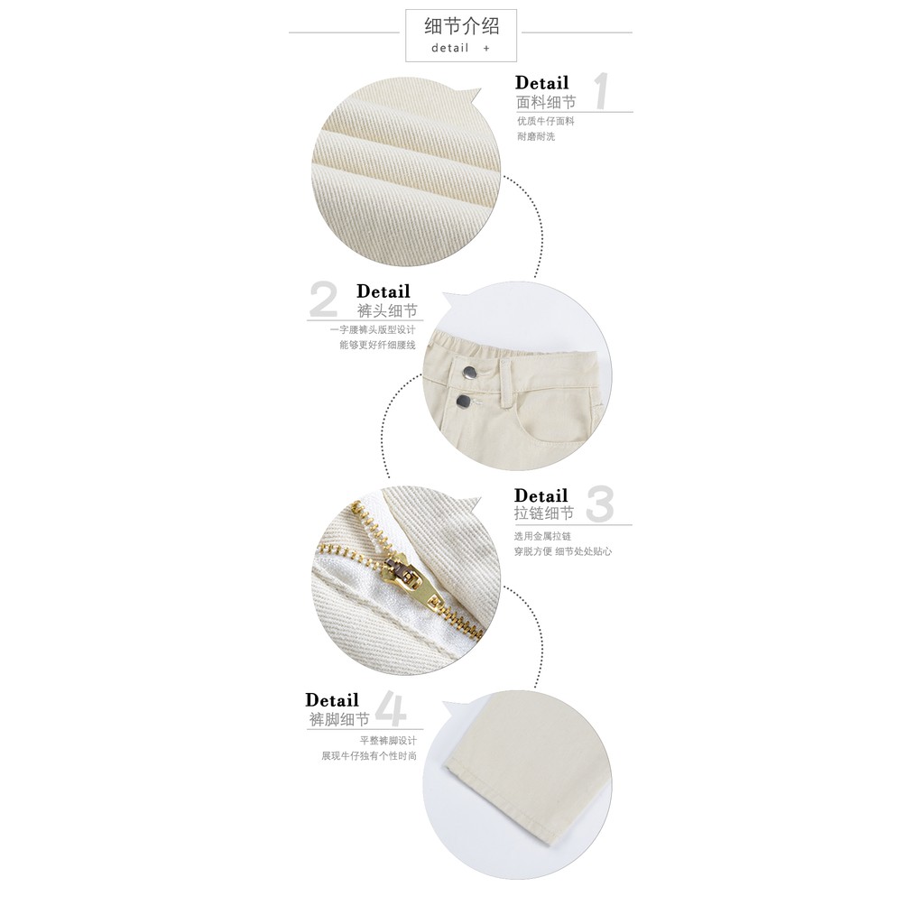 [ SẴN S ] QA30_Quần kaki cạp cao màu trắng ống suông ulzzang | BigBuy360 - bigbuy360.vn