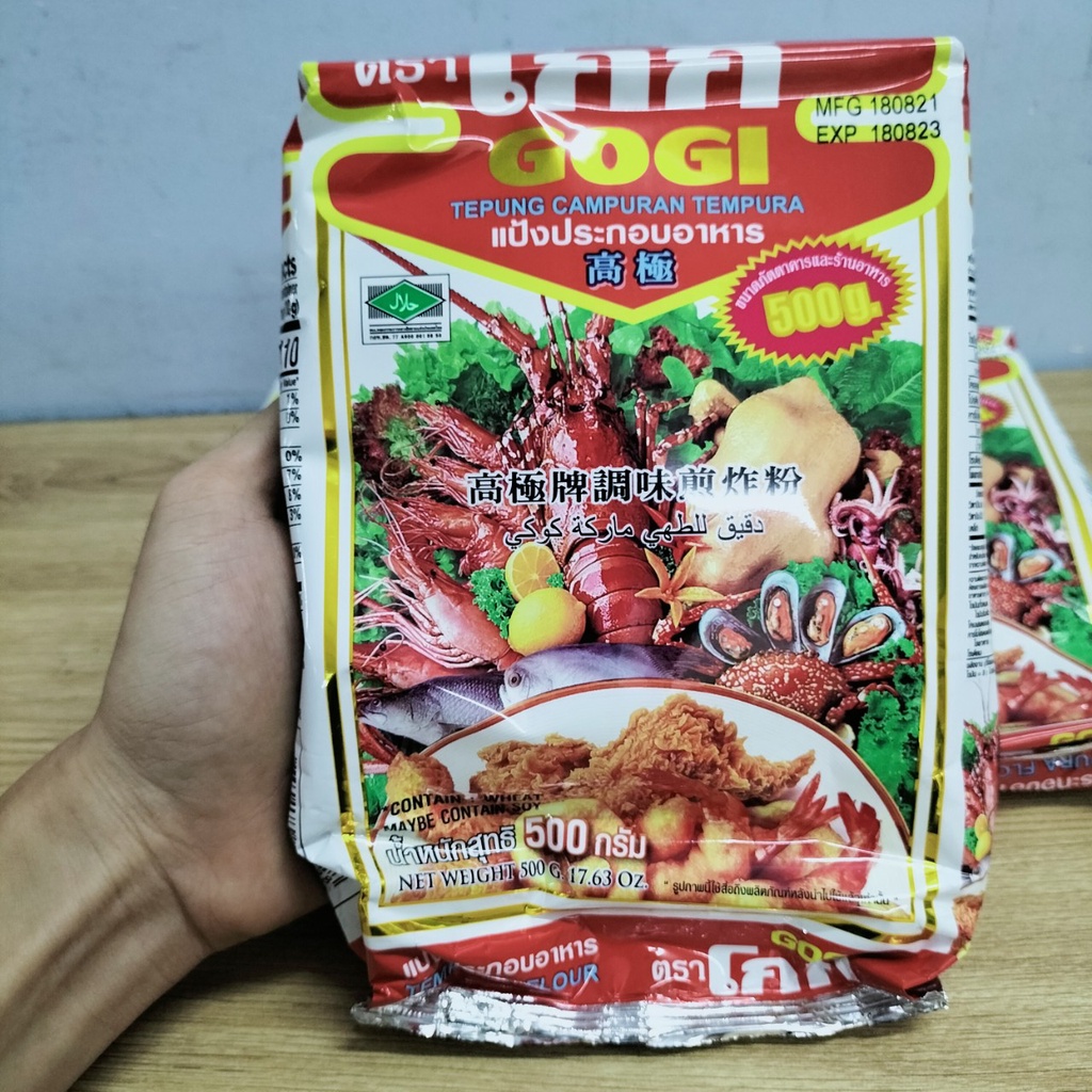 (date 08/2023)Bột Chiên Hải Sản GOGI Thái Lan 500g - Gia Vị Nấu Ăn Thần Thánh