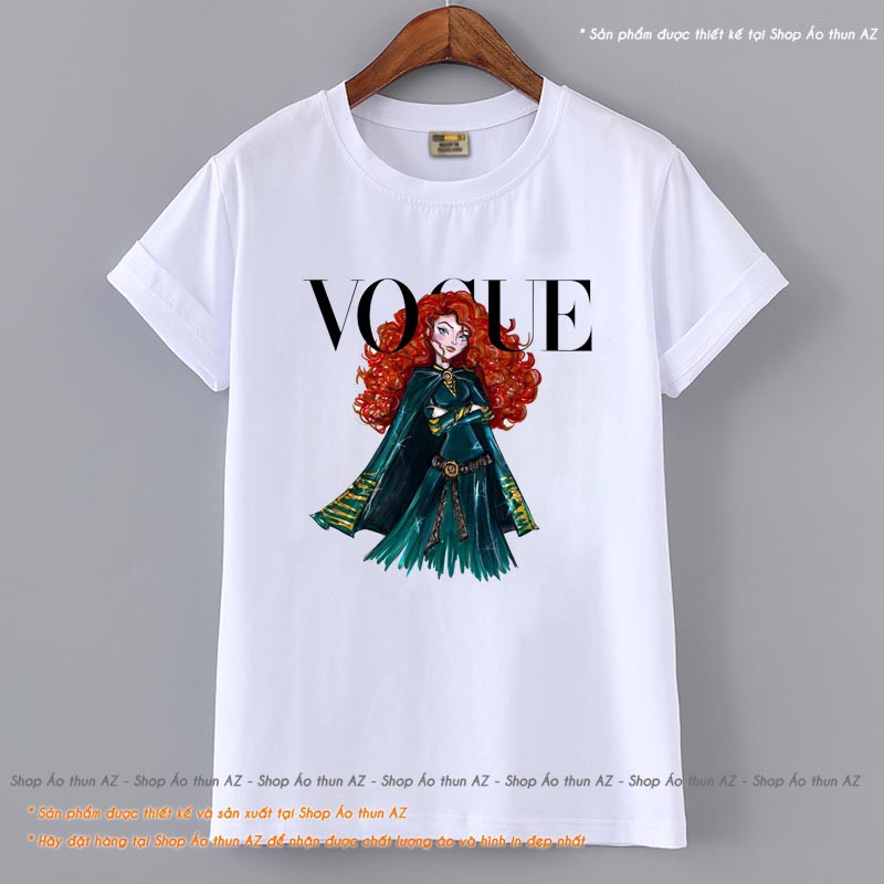 Áo thun nữ thiết kế phong cách Vogue Cô gái Brave - Cotton Thái M2466