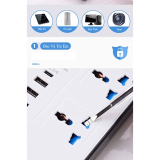 Ổ cắm điện đa năng USB type C