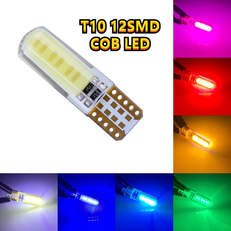 LYMOYO Bóng đèn LED T10 W5W 12SMD T10 DC12V ánh sáng trắng dành cho xe hơi