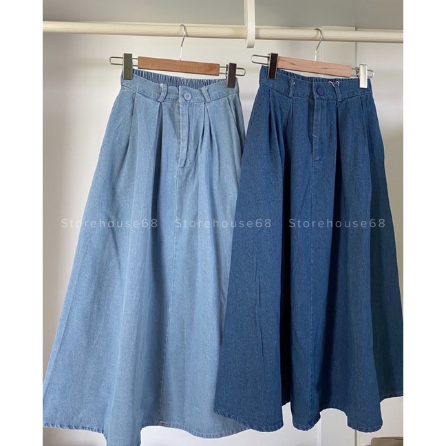 Chân váy basic denim