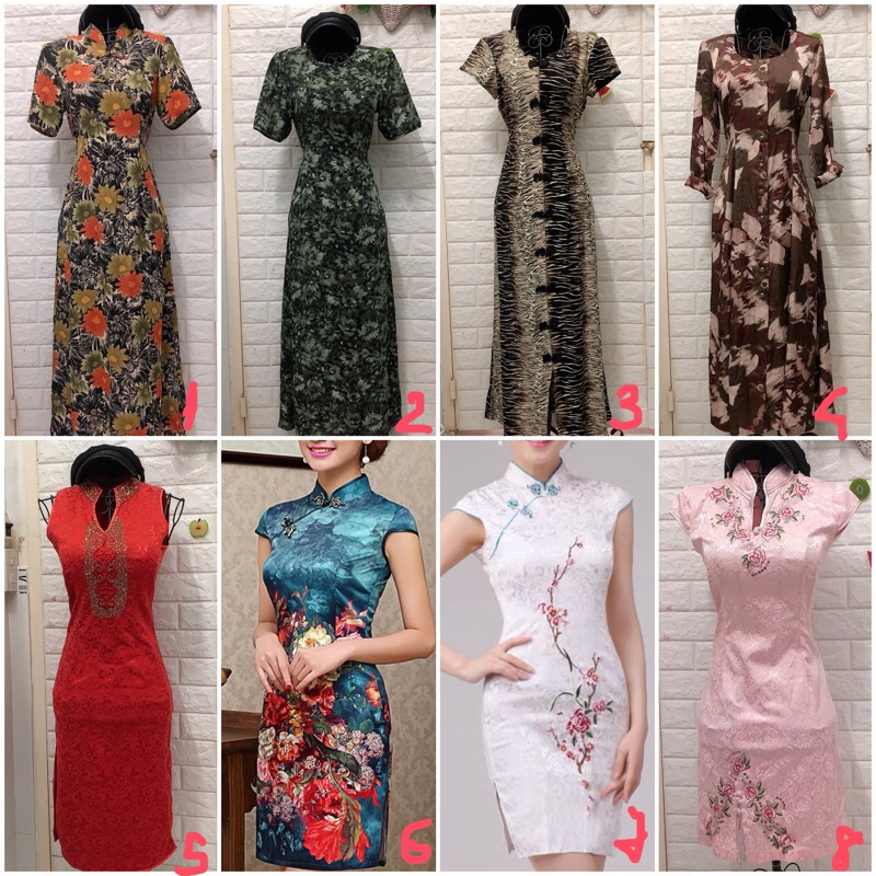 Sườn xám dài thanh lịch phong cách trung hoa