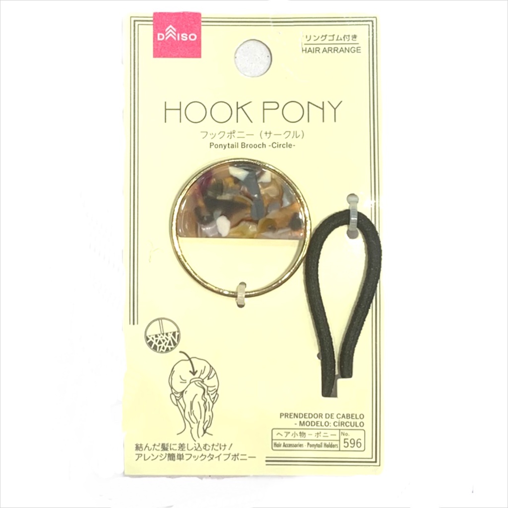 Daiso Cột tóc có trâm cài - hình tròn