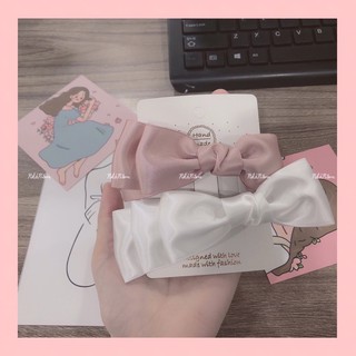 🎀 KẸP TÓC NƠ 3 TẦNG BÁNH BÈO - [Nhà Nấm handmade]