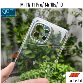 Ốp Lưng Dẻo Gor Xiaomi Mi 11/ Mi 11 Pro, Mi 10/ 10 Pro/ 10s, Mi 11 Lite 5G NE Trong Suốt Có Gờ Bảo Vệ Camera - Hãng GOR
