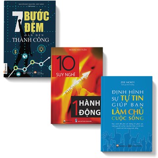 Sách COMBO 3 cuốn 10 suy nghĩ không bằng 1 hành động + 7 bước đệm dẫn đến thành công + Định hình sự tự tin