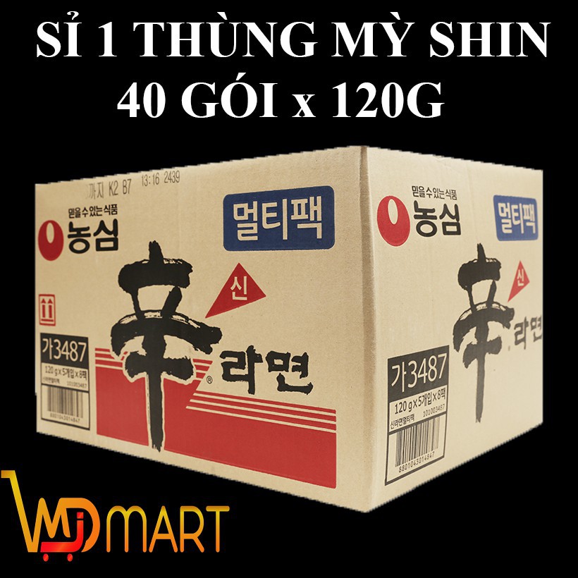 Sỉ 1 thùng mì Shin 40 gói nhập Hàn gói 120gr  Giá tốt