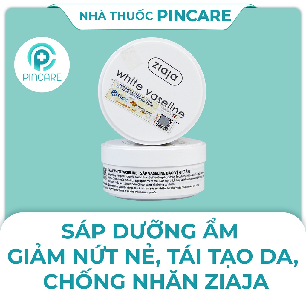 Sáp dưỡng ẩm Vaseline tái tạo da - Ziaja White Vaseline 30ml - Hàng chính hãng - Nhà thuốc PinCare