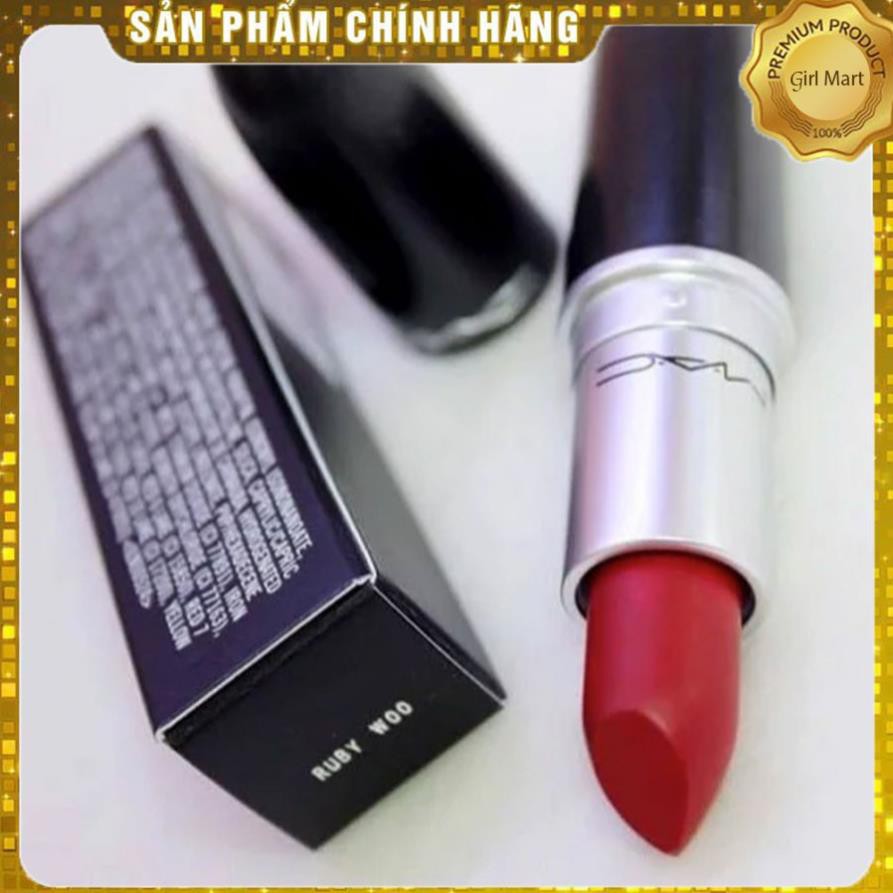 Son Mac Ruby Woo 707 màu đỏ cổ điển siêu sang chảnh