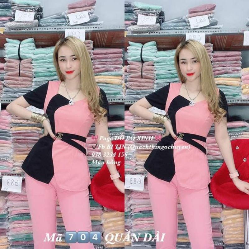 Đồ bộ dài thun cát hàn cực xinh