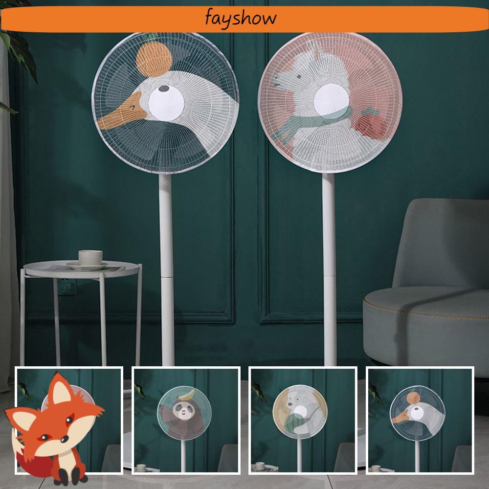 Vỏ Bọc Quạt Điện Chống Bụi Bằng Lưới In Họa Tiết Động Vật Hoạt Hình Dễ Thương Cho Bé/Văn Phòng