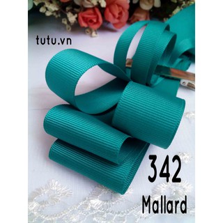Ruy băng gân 6mm tông màu xanh nước biển, navy g6-342-371, ruy băng diy handmade làm