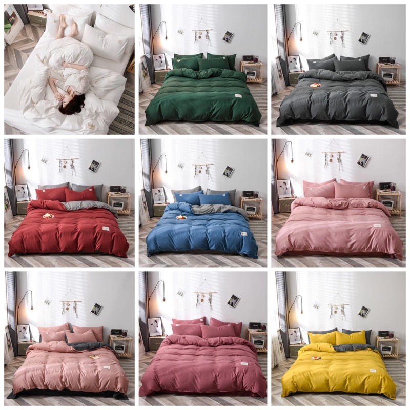 Bộ Drap & Chăn Phao Cotton Tici 5 Món